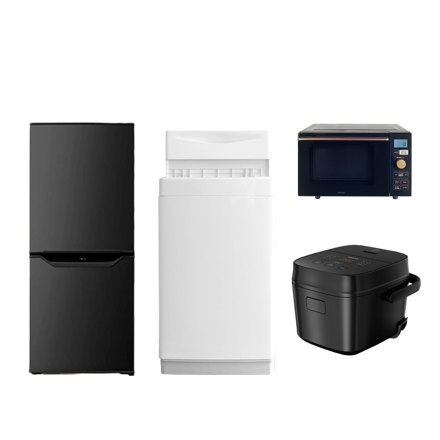 お得なセット売り　冷蔵庫　洗濯機分解洗浄済み　オーブンレンジ✨✨　新生活 Amazon.co.jp: [山善] 【新生活家電4点セット】 家電セット 冷蔵庫106L